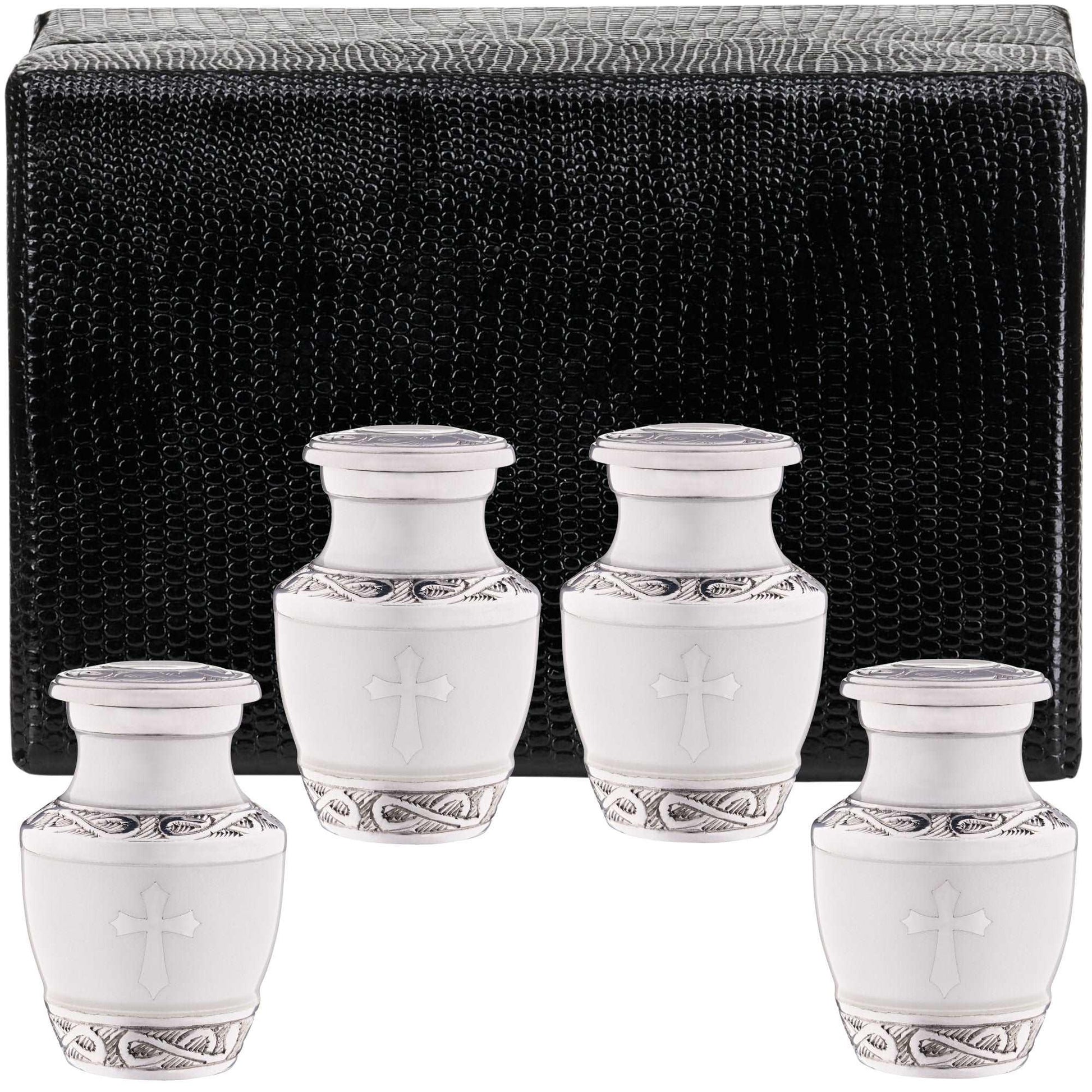 4 Small White God's Love Urns