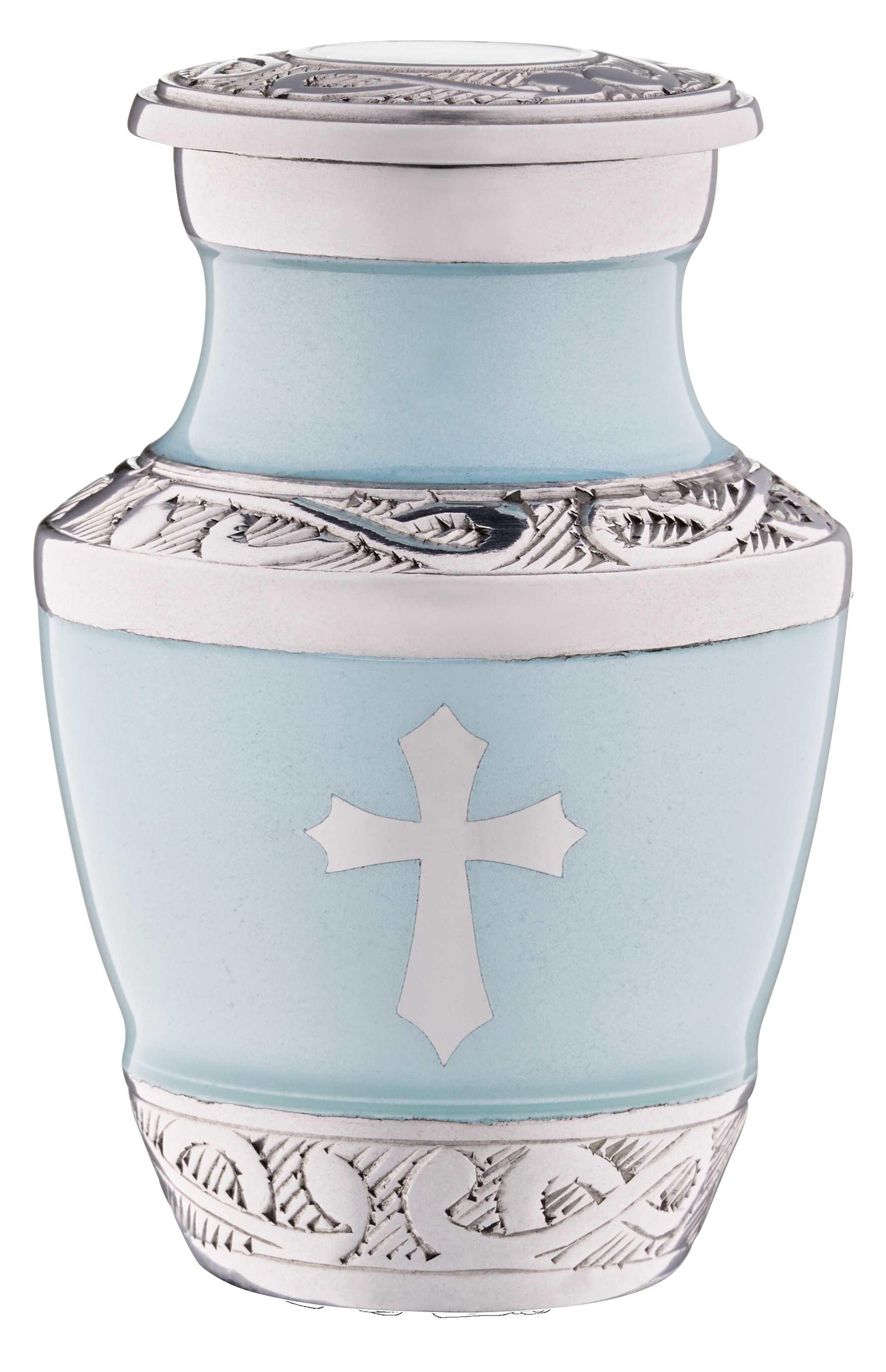4 Small Blue God's Love Urn