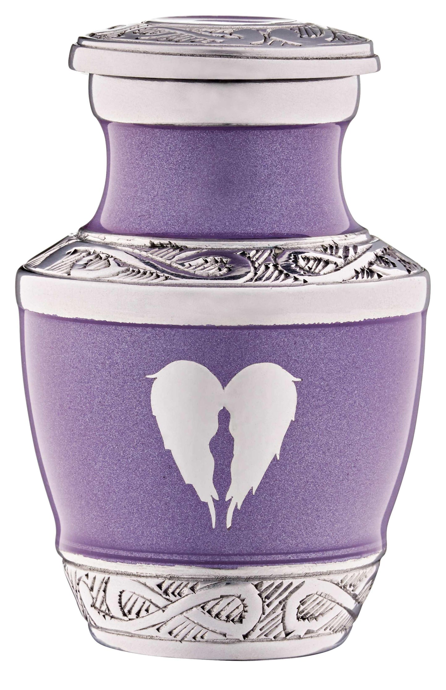 Small Purple Angel Wings Urn
