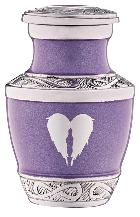4 Small Purple Angel Wings Urns