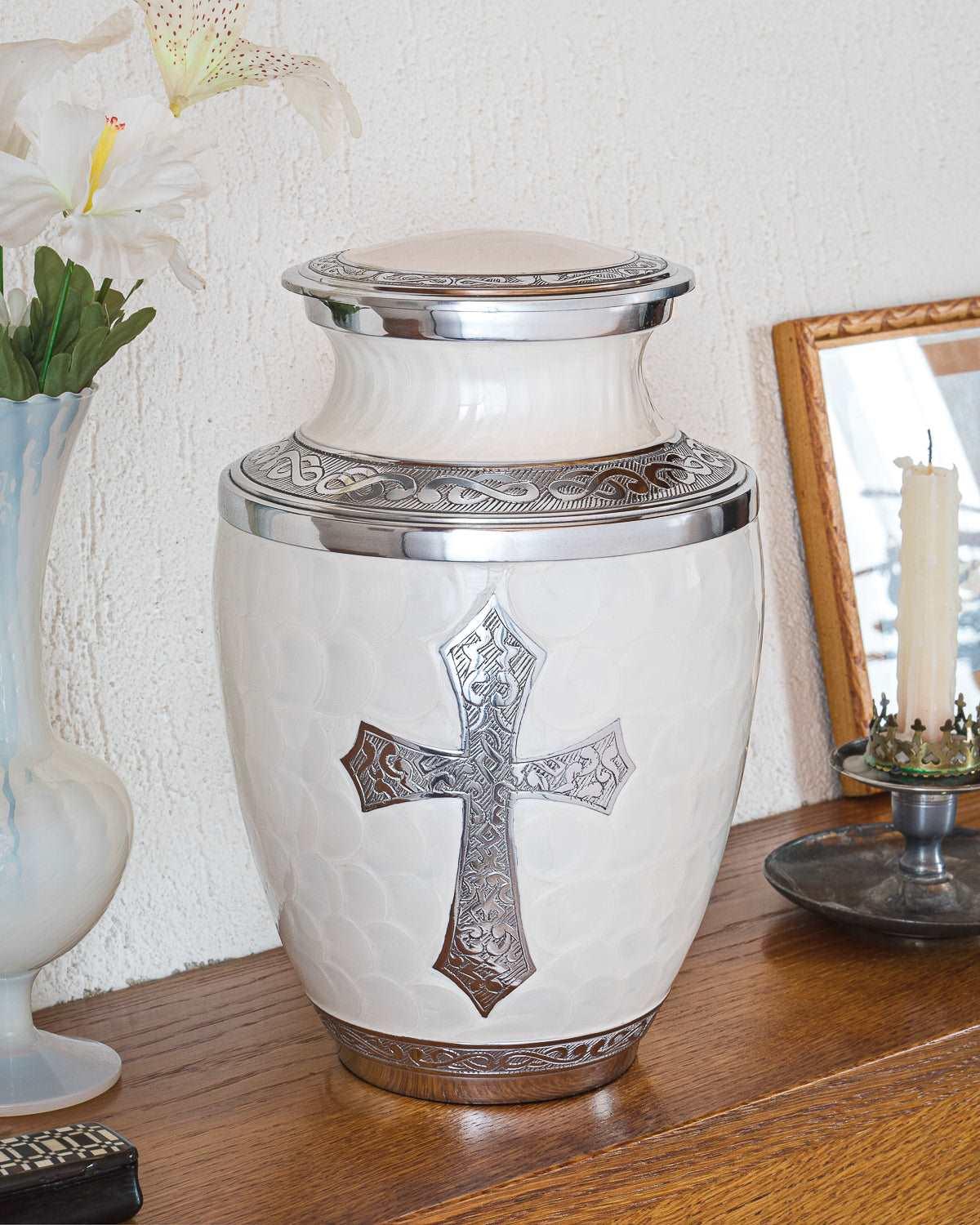 White God's Love Urn