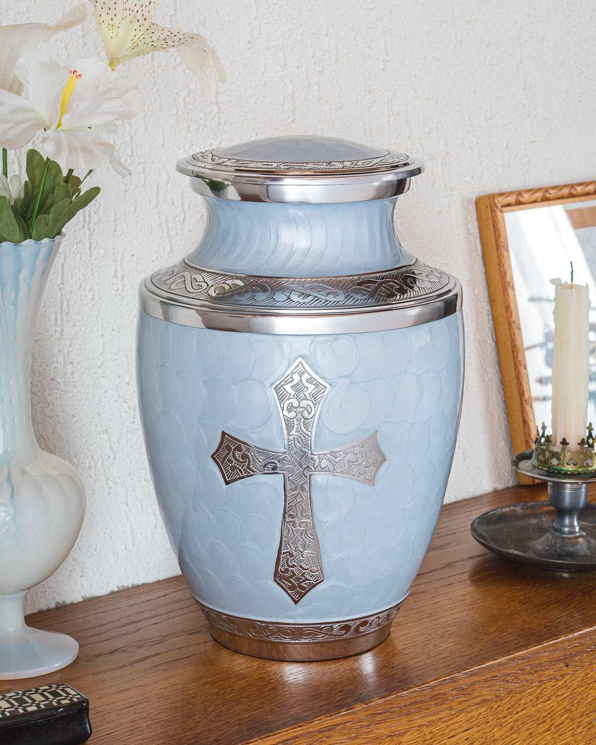 Blue God's Love Urn