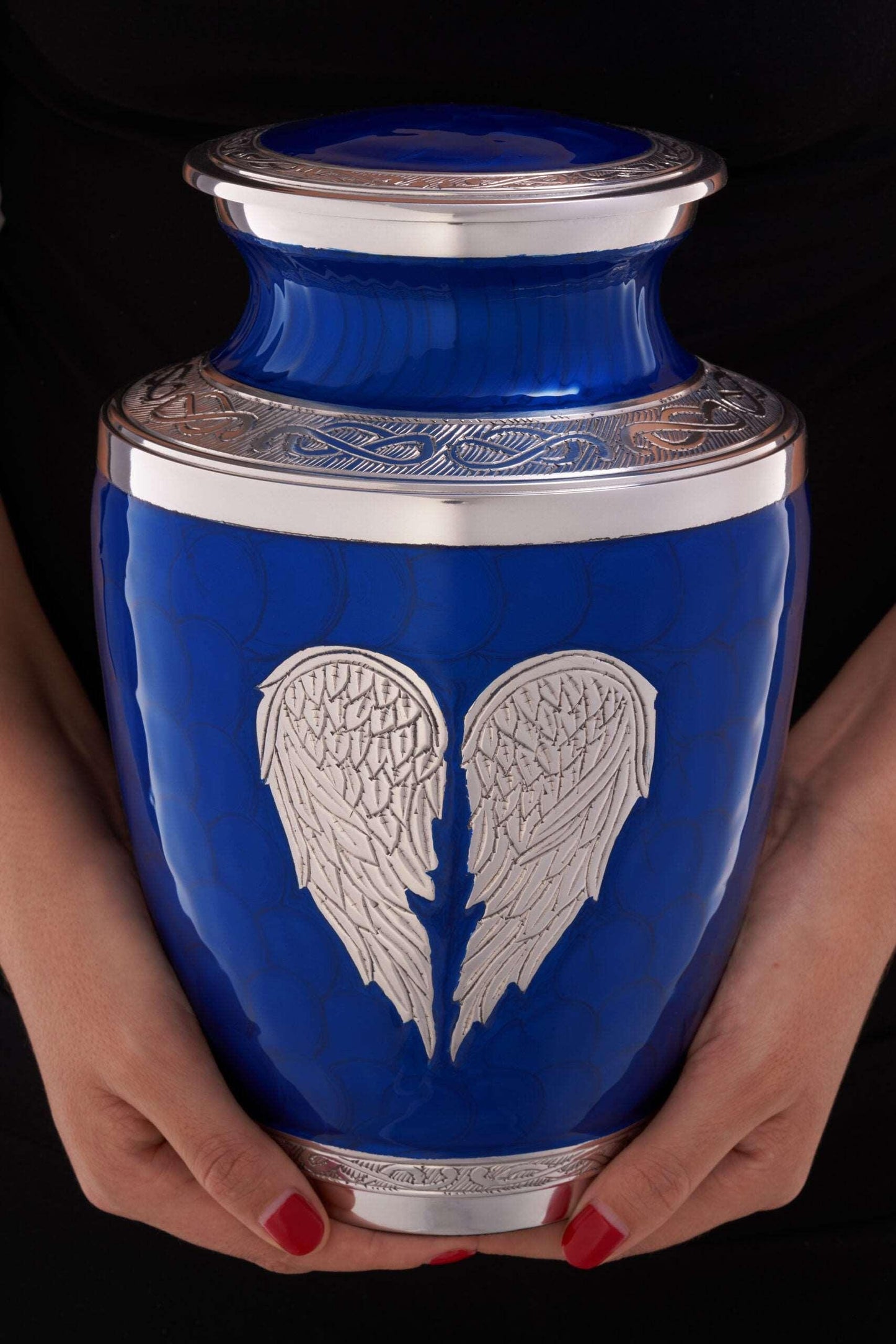 Blue Angel Wings Urn