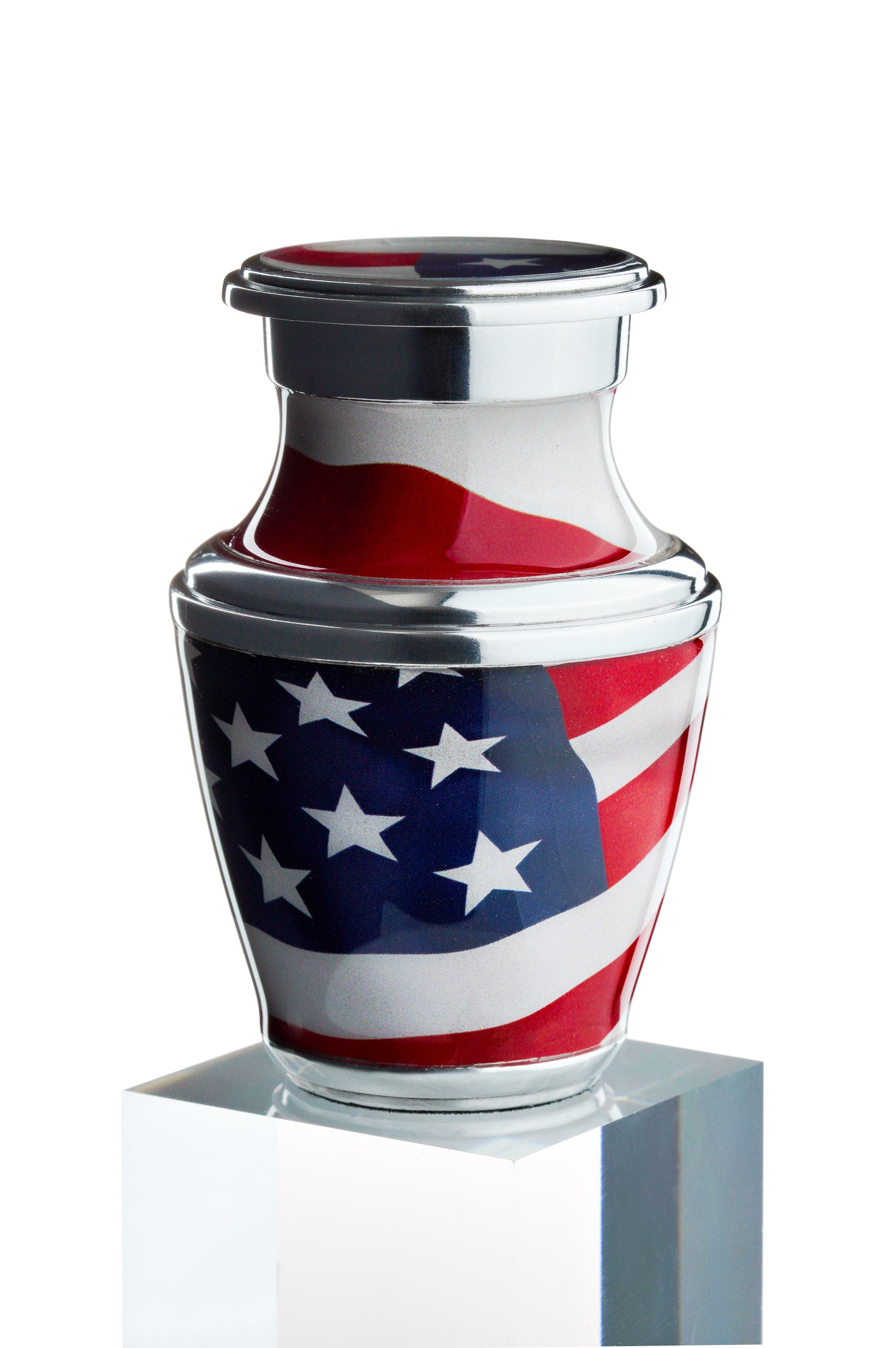 Small American Flag Patriotic Urns