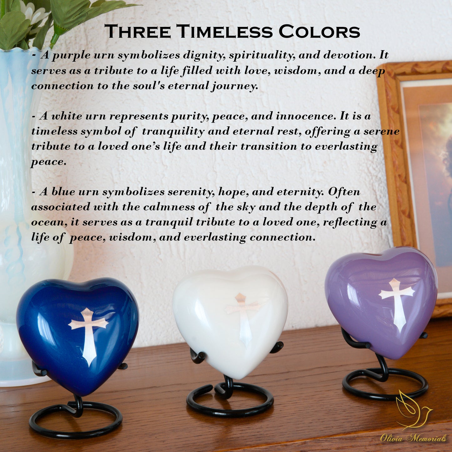 Small Religious Urns - Heart Shaped Keepsakes