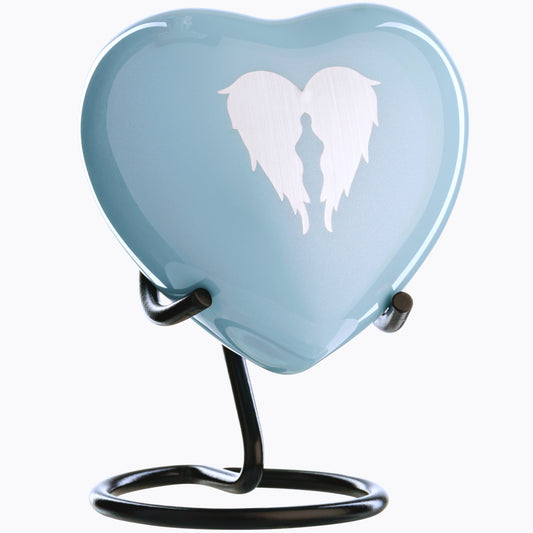 Small Angel Wings Urns - Heart Shaped Keepsakes