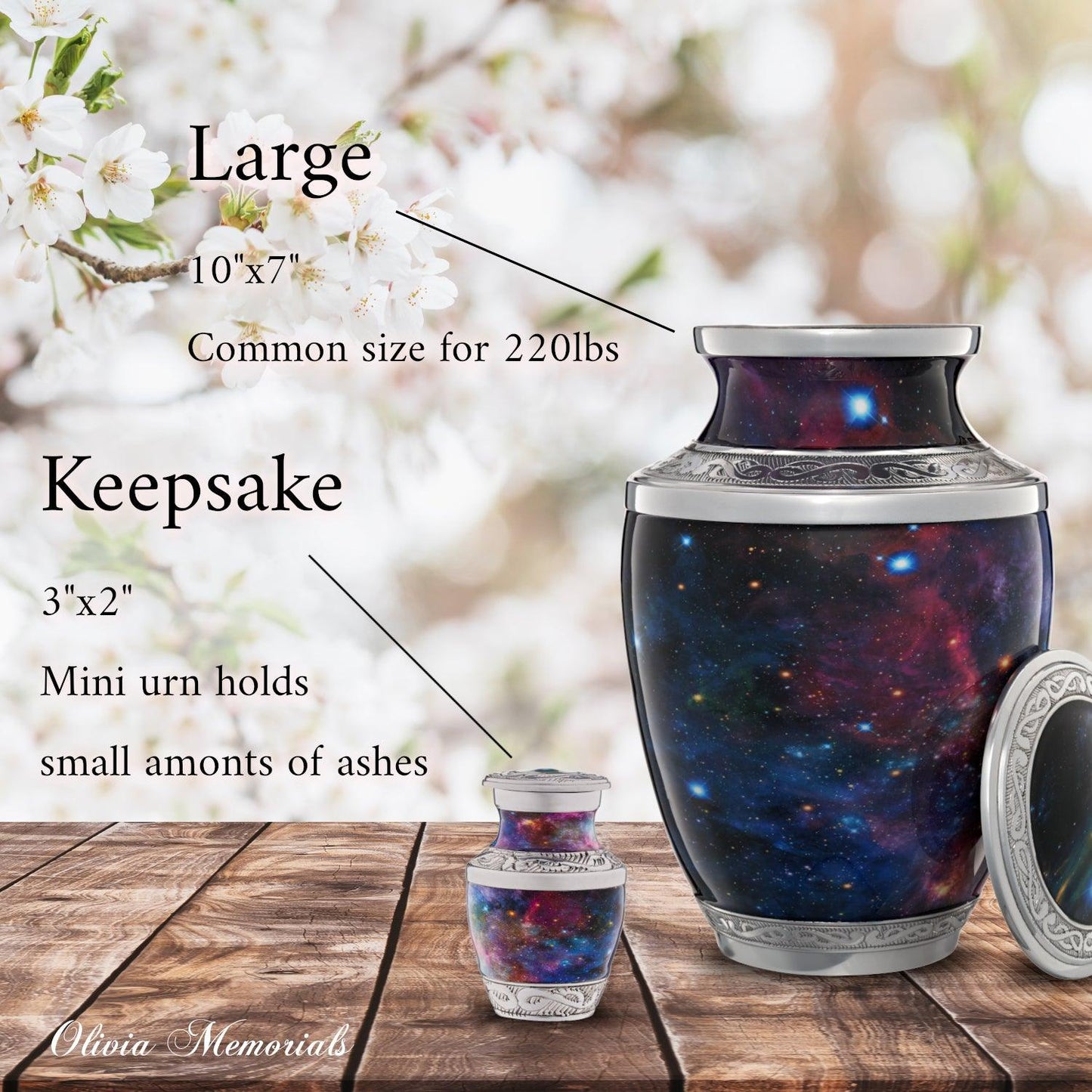 Galaxy Urn Large and Small