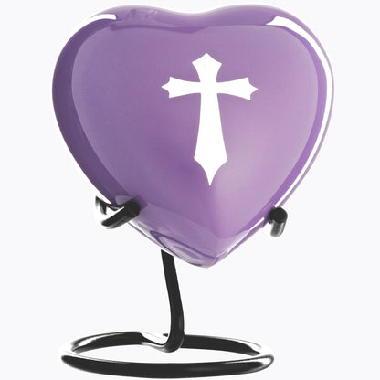 Small Religious Urns - Heart Shaped Keepsakes