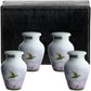 Set of 4 White Hummingbird Urns Keepsakes