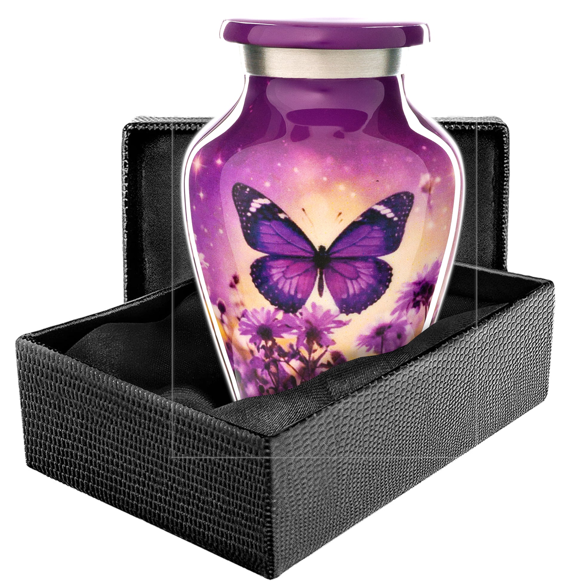 Small Purple Butterfly Urn Keepsake