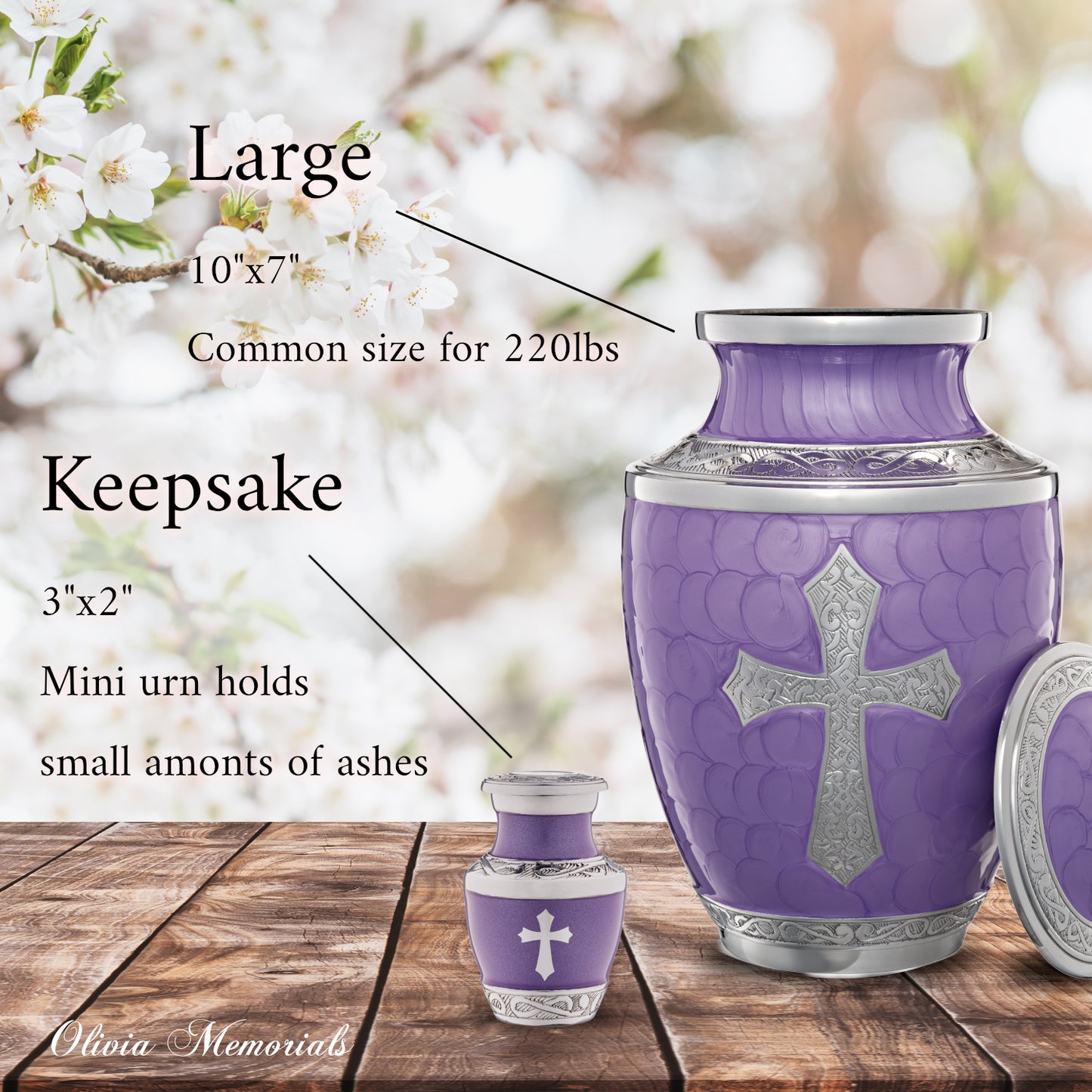 4 Small Purple God's Love Urns