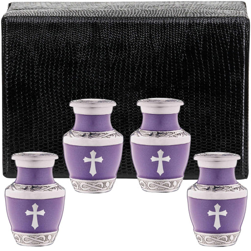 4 Small Purple God's Love Urns