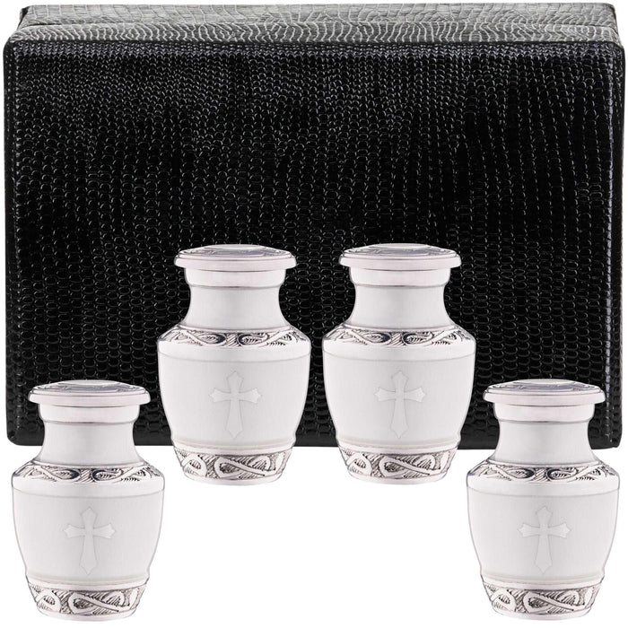 4 Small White God's Love Urns