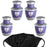 4 Small Purple Angel Wings Urns