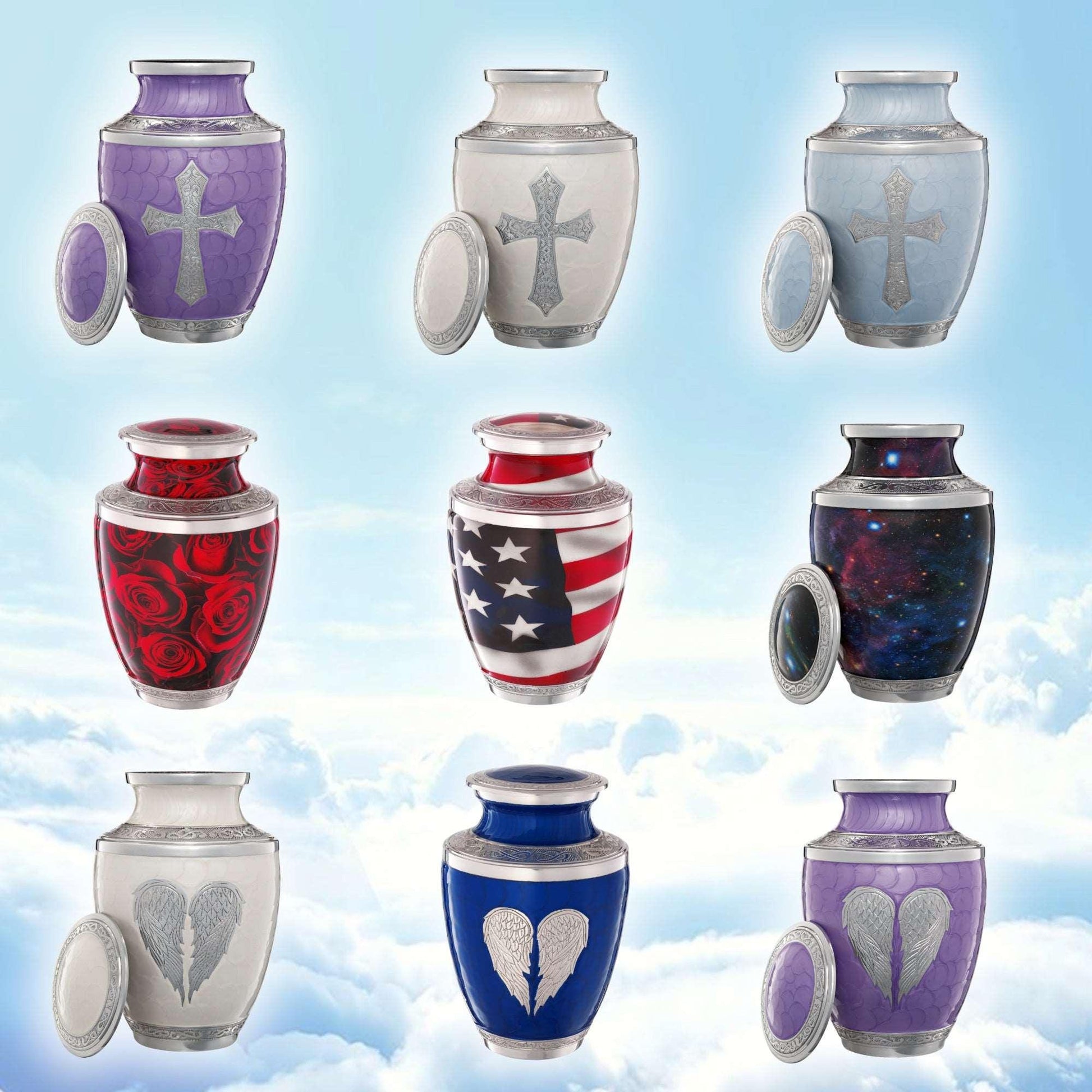 White Angel Wings Urn