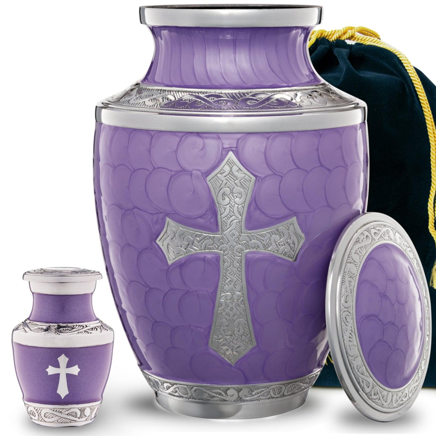 Small Purple God's Love Urn - olivia-memorials