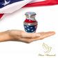 Small American Flag Patriotic Urns - olivia-memorials