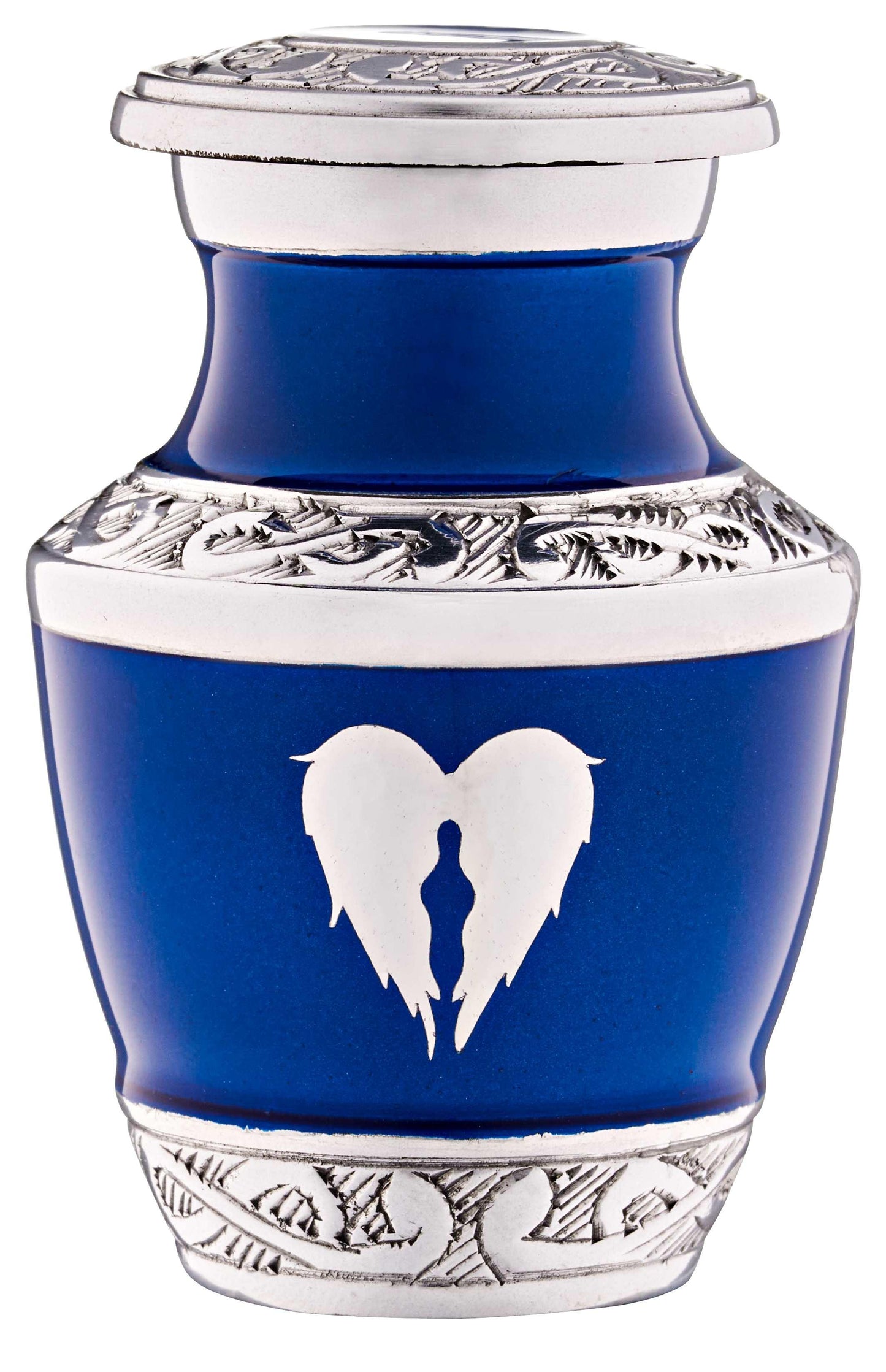 4 Small Blue Angel Wings Urn