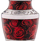 Small Crimson Roses Urn