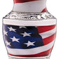 4 Small American Flag Patriotic Urns