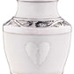 Small White Angel Wings Urn