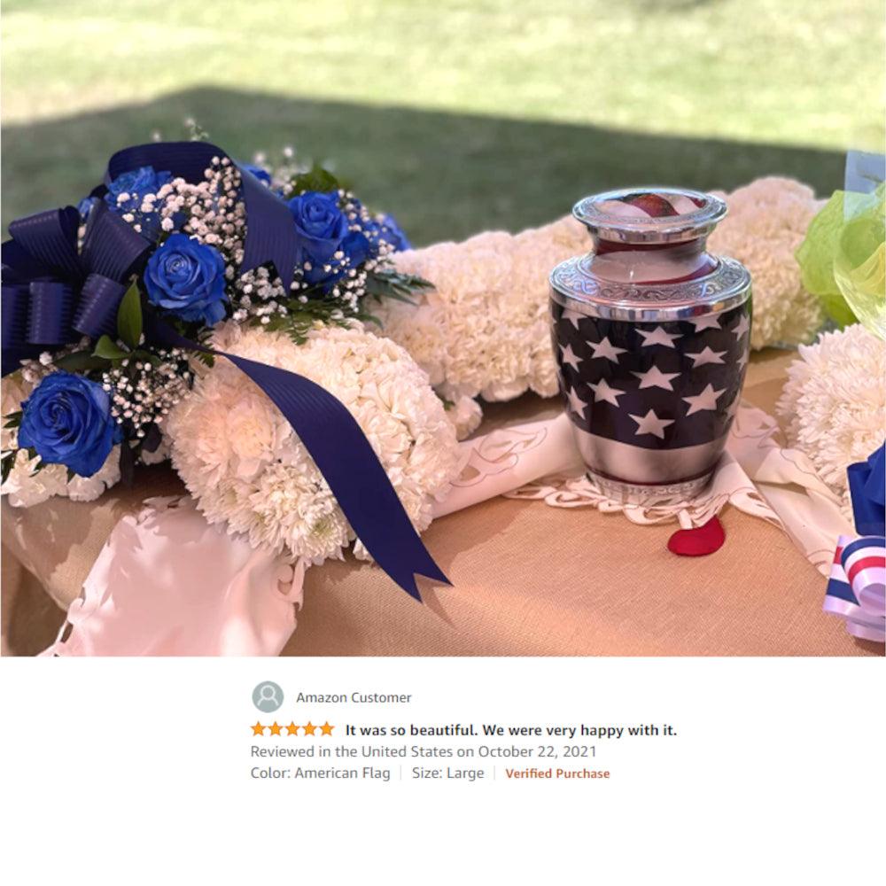 American Flag Patriotic Urn - olivia-memorials