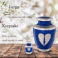 Small Blue Angel Wings Urn - olivia-memorials
